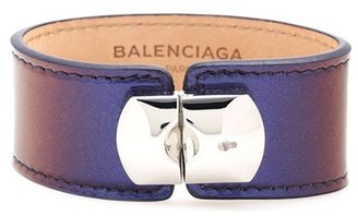Balenciaga Padlock patent leather bracelet