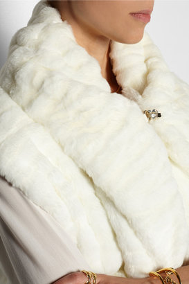 Chalayan Gathered faux fur vest