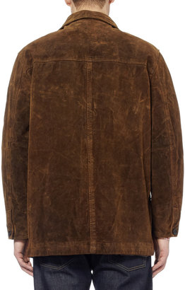 Jean Shop Distressed Suede Jacket