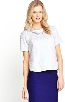 Definitions Embellished Textured Top