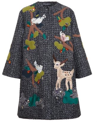 Dolce & Gabbana Embroidered Wool Coat
