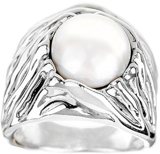 Hagit Sterling Textured & Cultured Freshwater Pearl Nest Ring