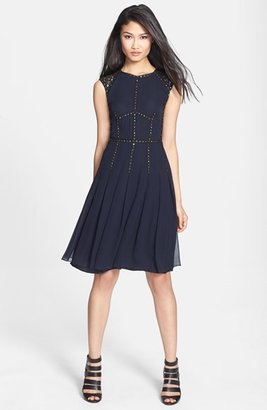 Rebecca Taylor Silk & Lace A-Line Dress