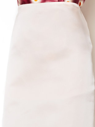Prada Duchess Satin Pencil Skirt