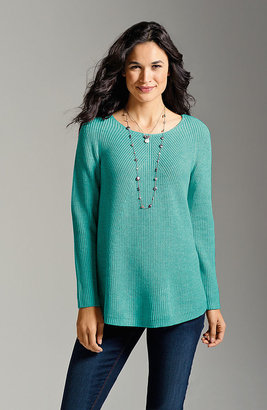 J. Jill Shaker-stitch a-line sweater