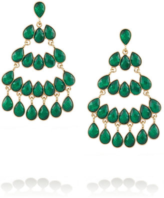 Kenneth Jay Lane Gold-plated crystal earrings