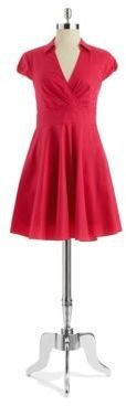 Betsey Johnson Capped Sleeved Fit and Flare Dress