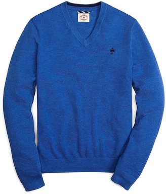 Brooks Brothers Supima® Pique Stitch V-Neck Sweater
