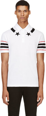 Givenchy White Stars & Stripes Polo