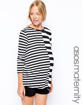 ASOS Maternity Exclusive Mixed Stripe Top - Stripe