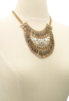 Forever 21 Mixed Chain Bib Necklace
