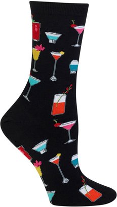 Hot Sox Women's Tropical Drinks Fashion Crew Socks