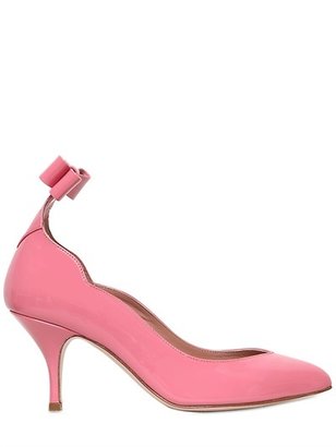 RED Valentino 70mm Patent Leather Bow Pumps