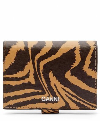 Ganni Zebra Leather Wallet