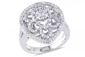 Ice 1 3/8 CT Cubic Zirconia Sterling Silver Ring