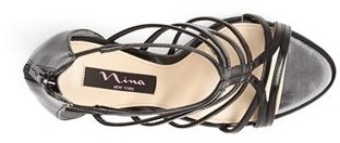 Nina 'Marisol' Glittering Cage Strap Sandal