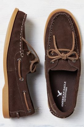 American Eagle Outfitters Dark Brown Suede Boat Shoe