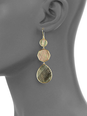 Ippolita Polished Rock Candy Black Shell & 18K Yellow Gold Crazy 8s Drop Earrings