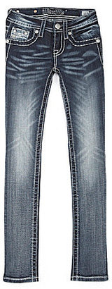 Miss Me Girls 7-16 Cross-Accented-Pocket Skinny Jeans