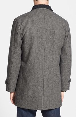 Brixton 'Darger' Shearling Collar Overcoat