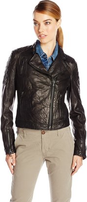 Levi's Women's Cropped Fashion Leather Moto Jacket