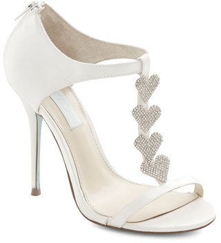 Betsey Johnson Footwear Luxe of Love Heel in White