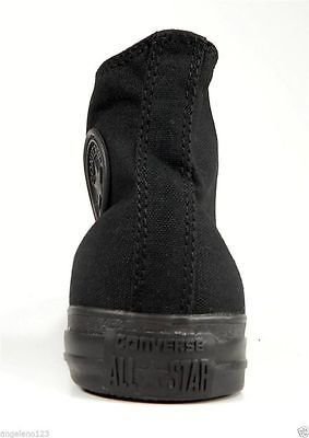 Converse Black Shoes Mono Hi Top Canvas Sneakers Women 9.5 Medium Width