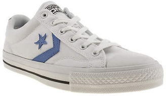Converse Star Player Ox Mens White Blue Fabric Casual Sports Trainers