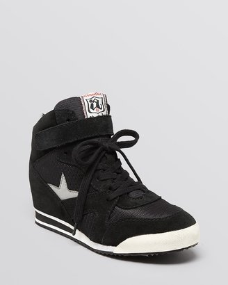 Ash Lace Up High Top Wedge Sneakers - Jazz Bis