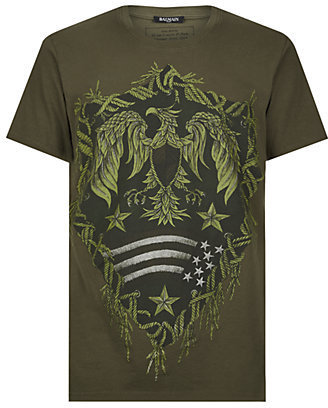 Balmain Eagle Crest Print T-Shirt