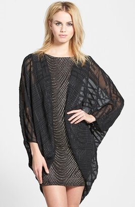 ASTR Woven Open Front Cardigan