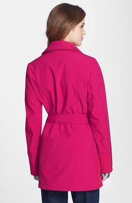 Betsey Johnson Tulip Hem Soft Shell Jacket with Removable Hood (Online Only)
