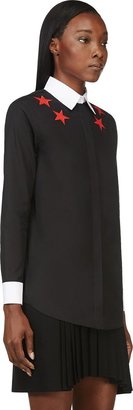 Givenchy Black Star Appliqué Shirt