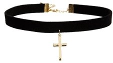ASOS Cross Choker Necklace - Black