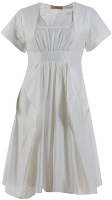 Derercuny Cotton short sleeve flap front dress
