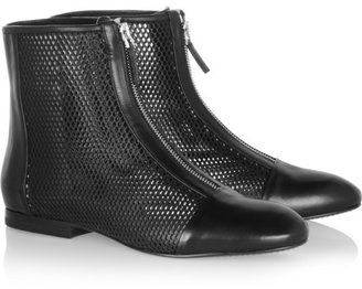 Jil Sander Perforated leather ankle boots
