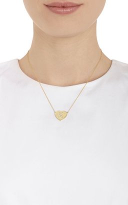 Jennifer Meyer Women's Initial Heart Pendant Necklace-Colorless