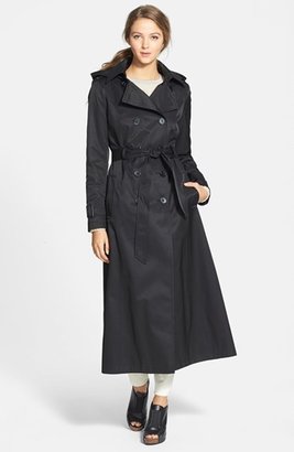 DKNY Long Hooded Trench Coat (Regular & Petite)
