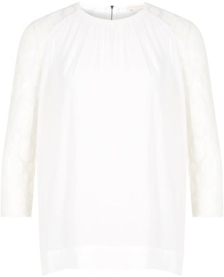 Nougat London Exposed Zip Lace Insert Top