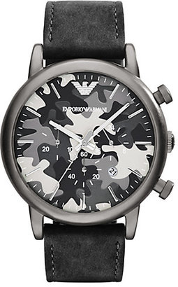 Emporio Armani Stainless Steel Camo Dial Watch