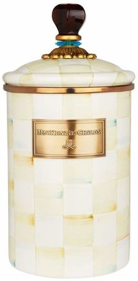 Mackenzie Childs Mackenzie-childs Large Parchment Check Enamel Canister