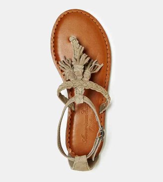 American Eagle Braided Tassel Sandal