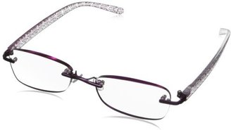 Foster Grant Women's Daniella Rimless Reading Glasses,Purple,3.25