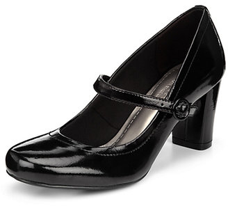 Marks and Spencer M&s Collection FreshfeetTM Leather Patent Finish Dolly Court Shoes with Insolia® & Silver Technology