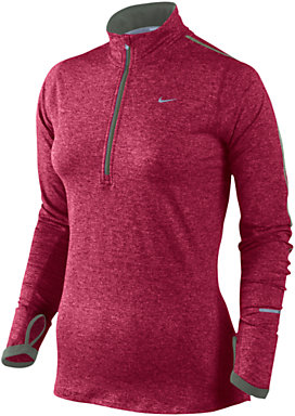 Nike Women's Element Half Zip Running Top, Red