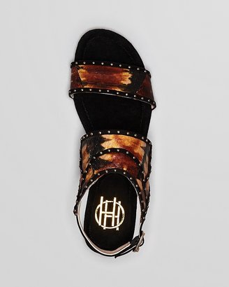 House Of Harlow Flat Sandals - Abra Tie Dye Snake