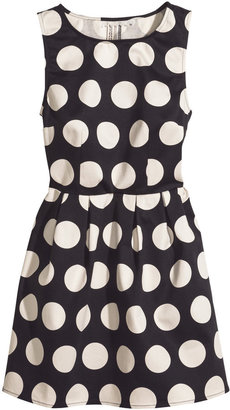 H&M Sleeveless Dress - Black/white polka dot - Ladies