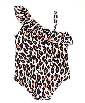 Milly Minis Animal-Print One-Shoulder Swimsuit, 2-6/7