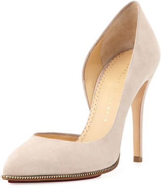Charlotte Olympia The Lady is a Vamp Suede Pump
