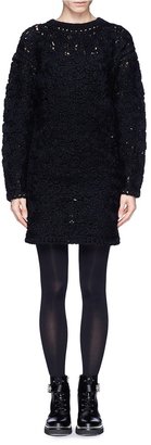 Stella McCartney Carded yarn floral knit wool alpaca sweater dress